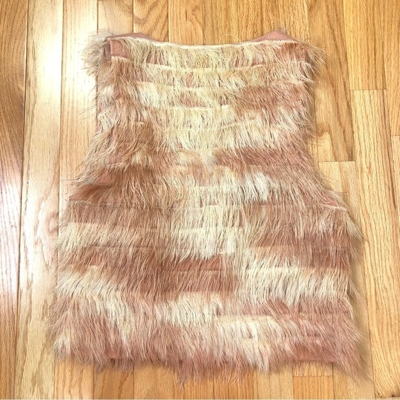 J.Crew 100% ostrich feather boho ombré vest - Picture 5 of 5